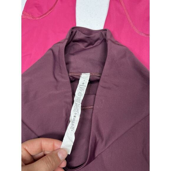 Lululemon Colour Me Ombre Tight 28" Dark Adobe / Blush Berry / Violet Red Sz 4 - Picture 2 of 8